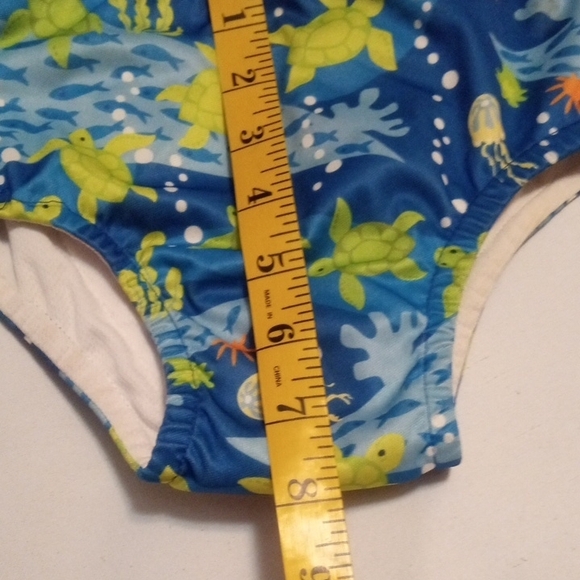 Blue Swim Diaper with Fish and Turtle Design - Picture 9 of 9